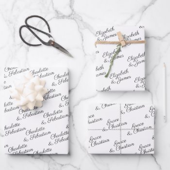 Make Your Own Typography Personalized Wrapping Paper Sheets by Ricaso at Zazzle