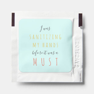 Make your own typography quote funny words hand sanitizer packet