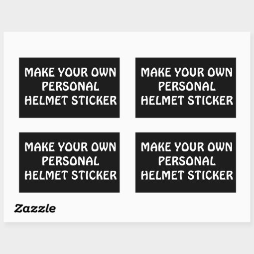 MAKE YOUR OWN UNIQUE HELMET STICKER | Zazzle