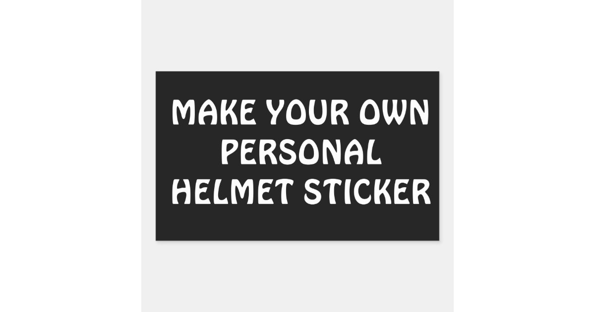 MAKE YOUR OWN UNIQUE HELMET STICKER Zazzle