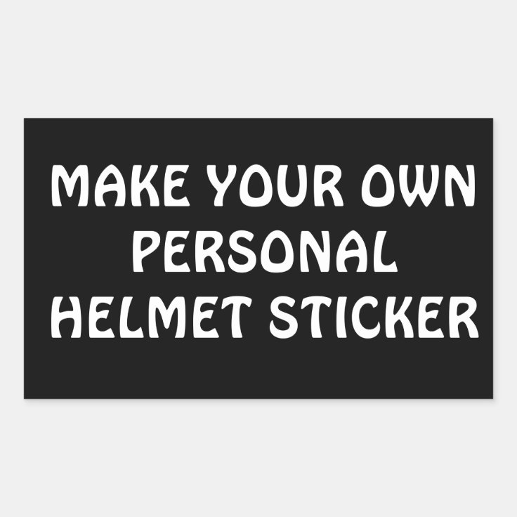 MAKE YOUR OWN UNIQUE HELMET STICKER | Zazzle