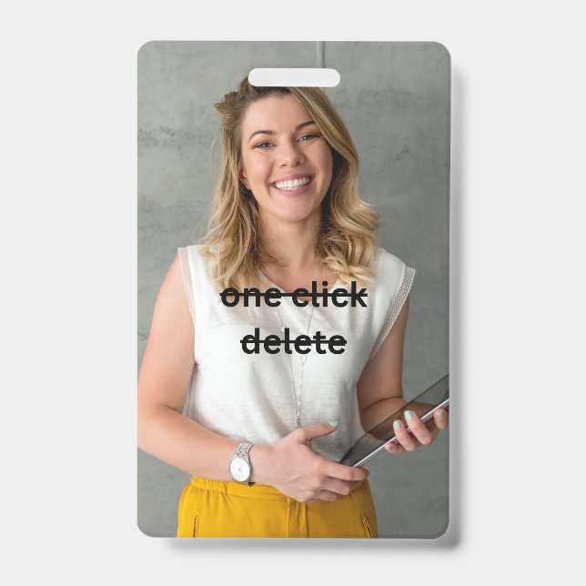 Make Your Own Vertical Plastic Badge (Front)