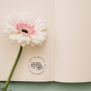 Make Your Own Vintage Custom Name Library Book Rubber Stamp