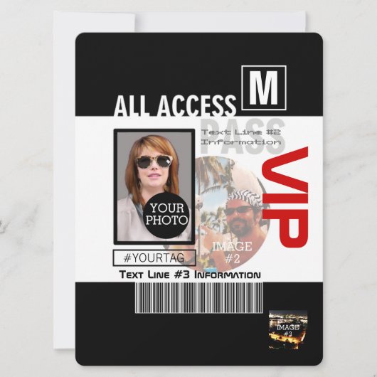 Make Your Own VIP Pass 8 ways to Personalize (Front)
