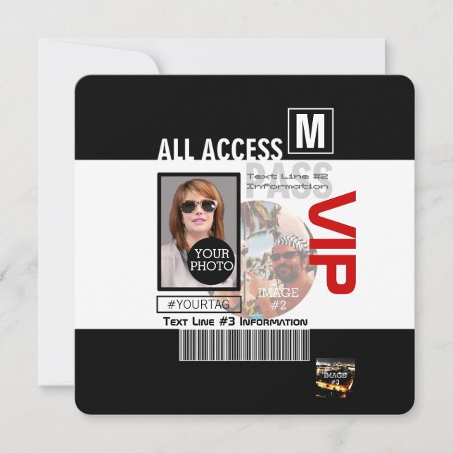 Make Your Own VIP Pass 8 ways to Personalize (Front)