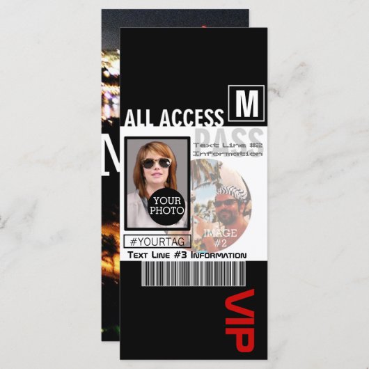 Make Your Own VIP Pass 8 ways to Personalize (Front/Back)