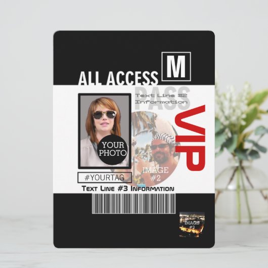 Make Your Own VIP Pass 8 ways to Personalize (Standing Front)