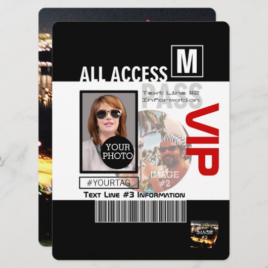Make Your Own VIP Pass 8 ways to Personalize (Front/Back)