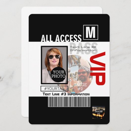 Make Your Own VIP Pass 8 ways to Personalize (Front/Back)