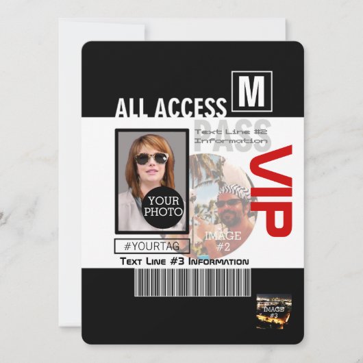 Make Your Own VIP Pass 8 ways to Personalize (Front)