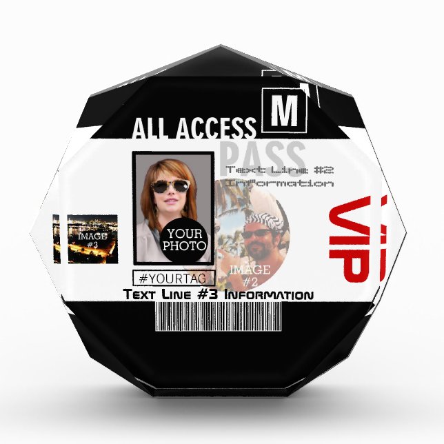 Make Your Own VIP Pass 8 ways to Personalize Acrylic Award (Front)