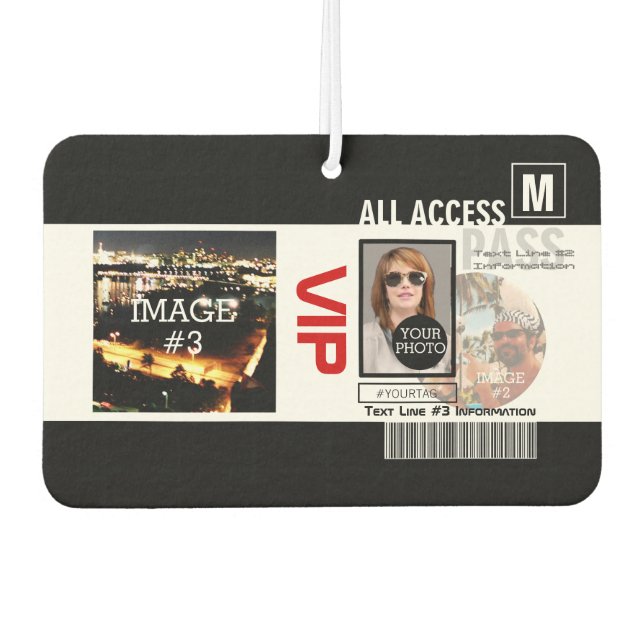 Make Your Own VIP Pass 8 ways to Personalize Air Freshener (Front)