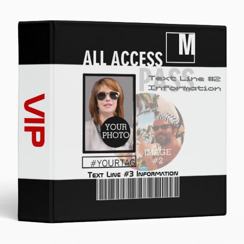 Make Your Own VIP Pass 8 ways to Personalize Binder