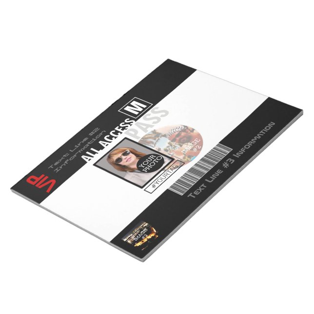 Make Your Own VIP Pass 8 ways to Personalize Notepad (Angled)