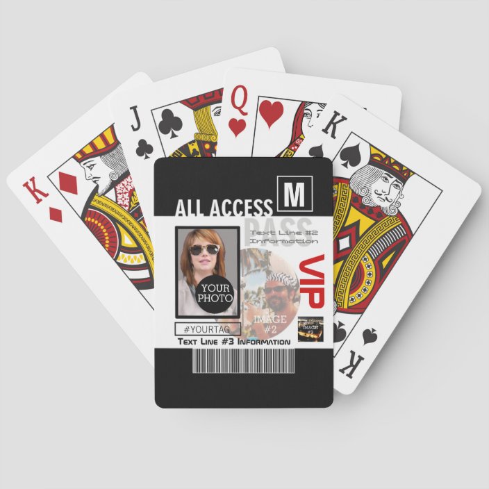 Make Your Own VIP Pass 8 ways to Personalize Playing Cards | Zazzle.com