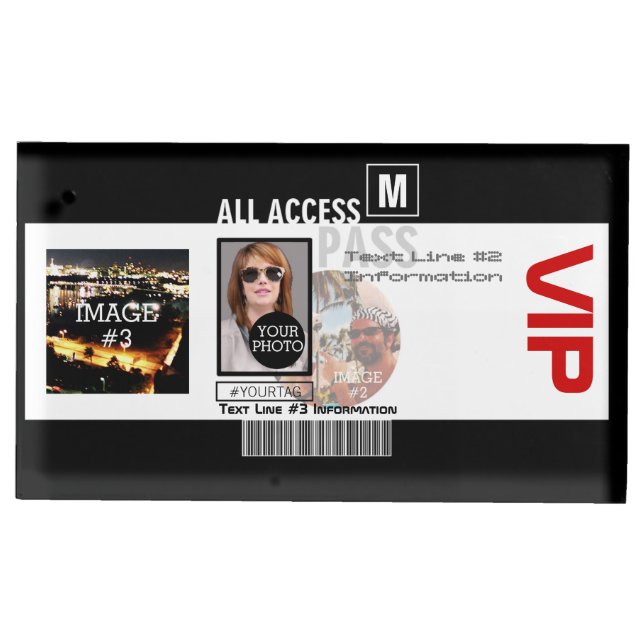 Make Your Own VIP Pass 8 ways to Personalize Table Card Holder (Front)