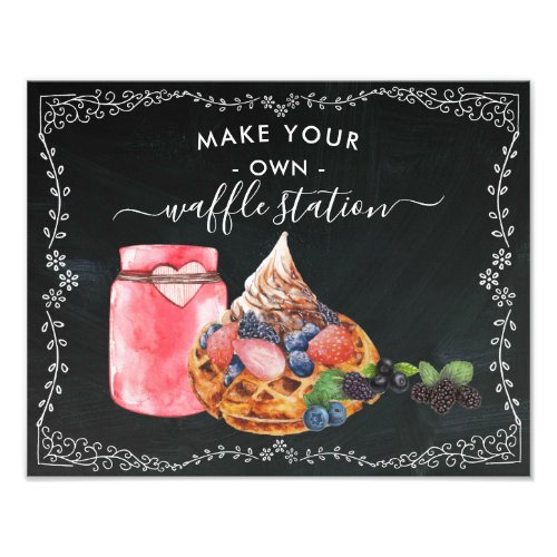 Make Your Own Waffle Station Chalkboard Sign
