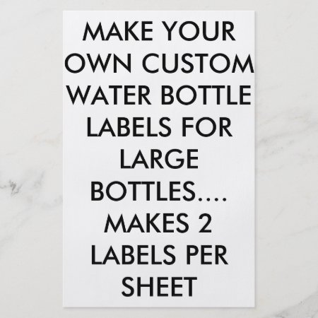 Make Your Own Water  /wine Bottle Labels For Large Flyer