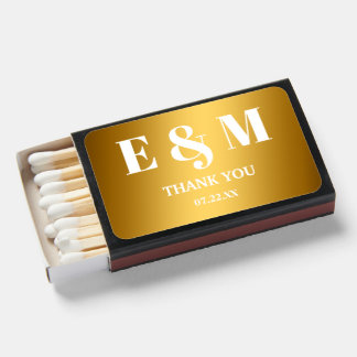 Make Your Own Wedding Favor (Faux Golden) Matchboxes