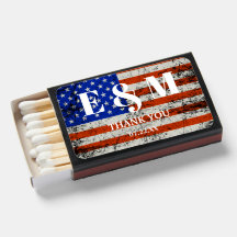 Make Your Own Wedding Favor (US flag) Matchboxes