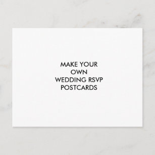 make your own wedding rsvp postcard