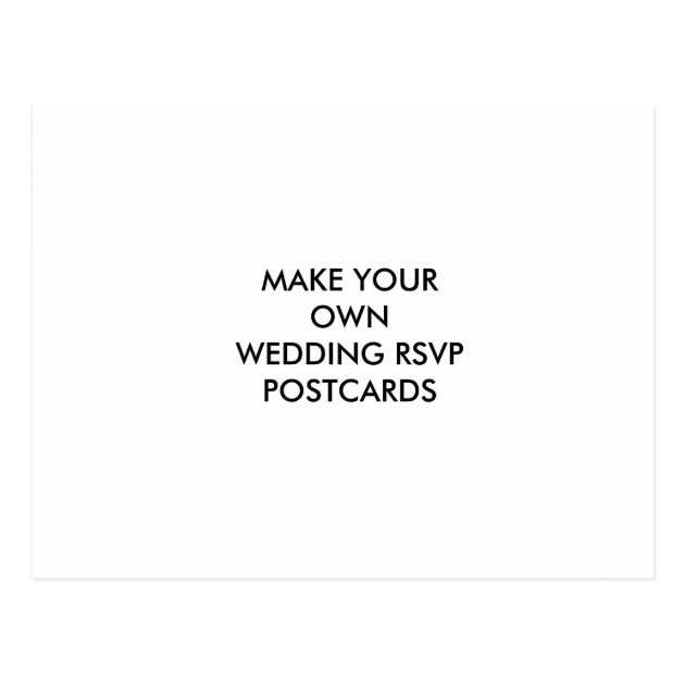 Make Your Own Wedding RSVP Postcard