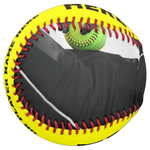 Make your own with photo number name logo softball