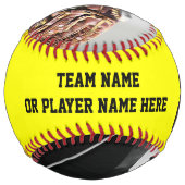 Make your own with photo, number, name, logo softball | Zazzle