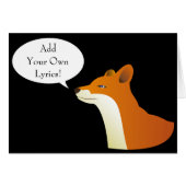 Make Your Own Ylvis What Does the Fox Say Card (Front Horizontal)