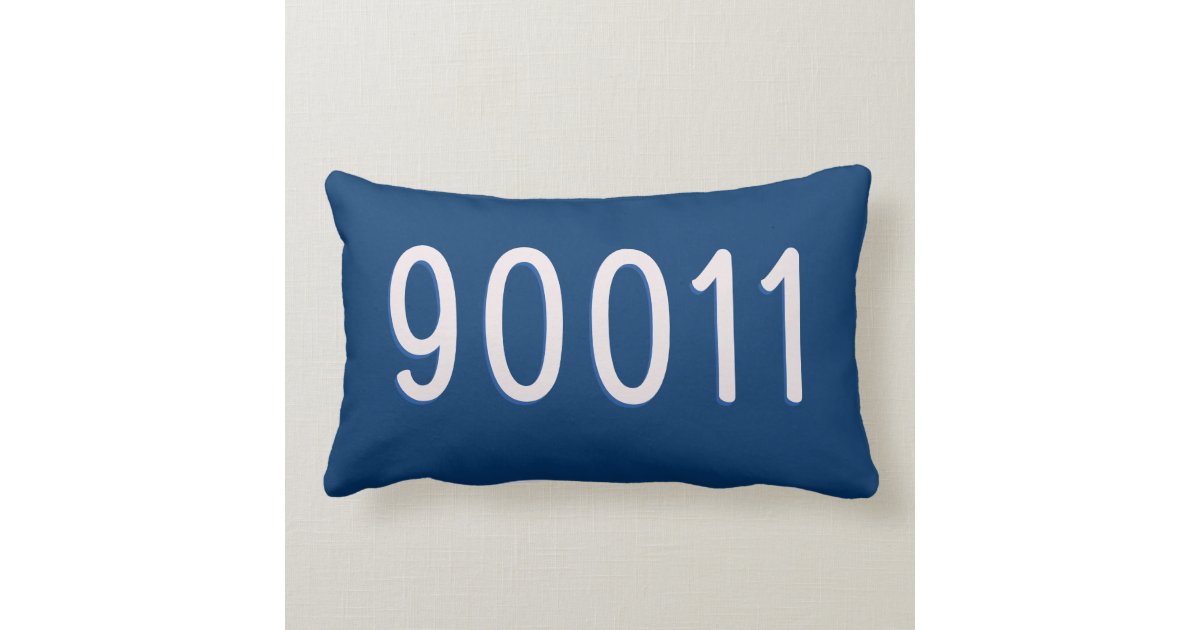 Make Your Own Zip Code Pillow Navy Blue Zazzle Com