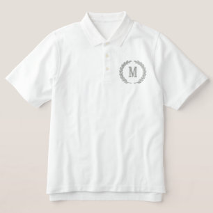 Make Your Personalized Monogram Laurels Embroidery Embroidered Polo Shirt