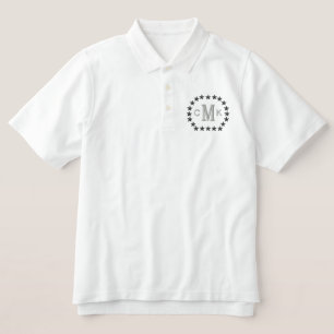 Make Your Personalized Monogram Stars Embroidery Embroidered Polo Shirt