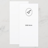 Make Your Personalized Rack Card (Front/Back)