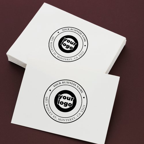 Make Your Professional Round Business Custom Logo  Self_inking Stamp