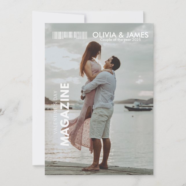 Make yourself a cover star! Valentine's Day Gift Holiday Card (Front)