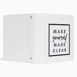 make yourself made clear 3 ring binder
