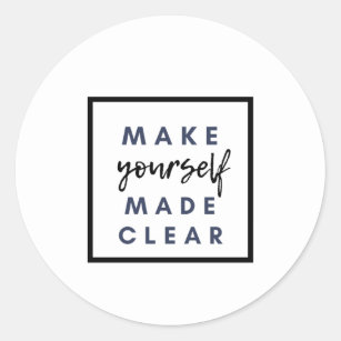 Inspirational Believe in yourself Quote Classic Round Sticker