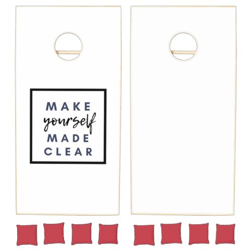 make yourself made clear cornhole set