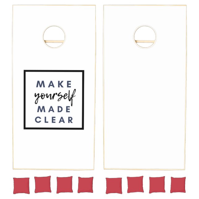 make yourself made clear cornhole set (Set)