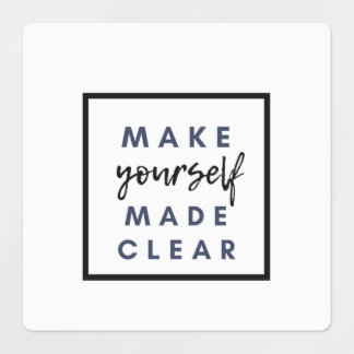 make yourself made clear labels