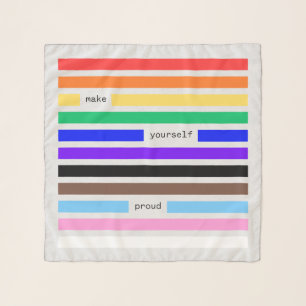 Make Yourself Proud Rainbow Redaction Pride 2026 Scarf
