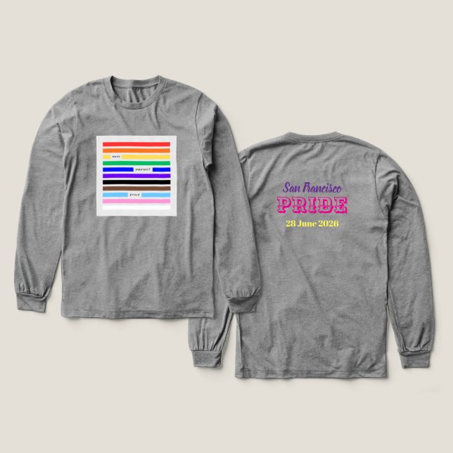Make Yourself Proud Rainbow Redaction Pride 2026 Tri-Blend Shirt (Design Front & Back)
