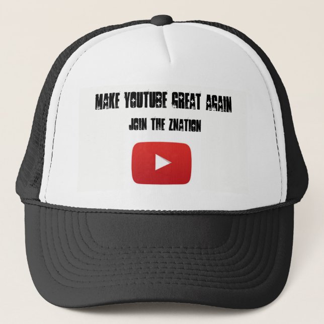 Make Youtube great again Trucker hat (Front)