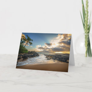 Makena Beach Cove Sunset Card