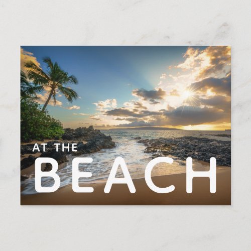 Makena Beach Cove Sunset Postcard