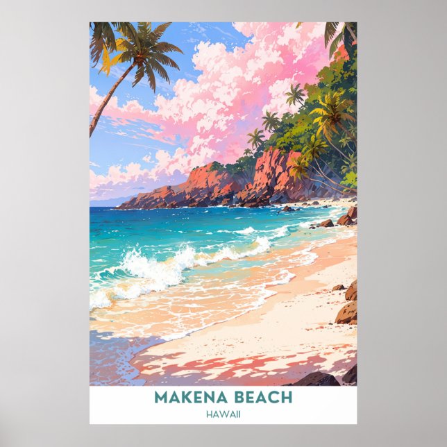 Makena Beach, Hawaii Poster (Front)