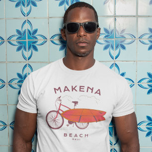 Makena Beach Maui Vintage Beach Surfing T-Shirt
