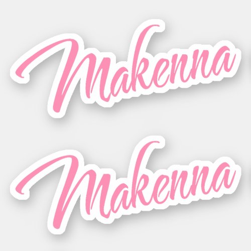 Makenna Decorative Name in Pink x2 Sticker