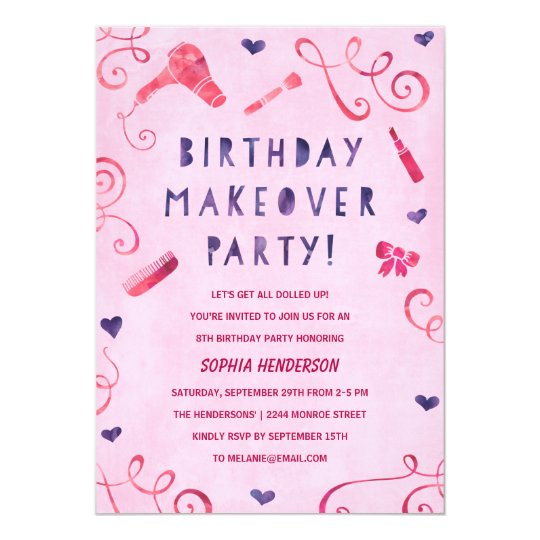 makeover party pink purple