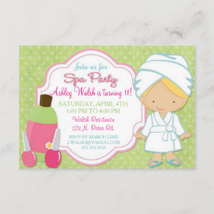 Makeover Spa Party Invitation